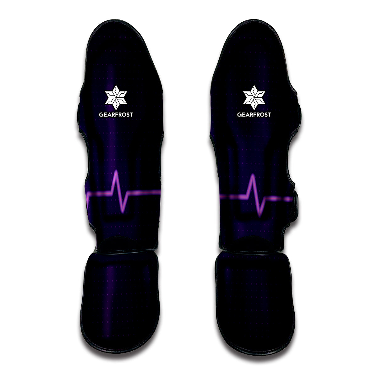 Purple Heartbeat Print Muay Thai Shin Guard