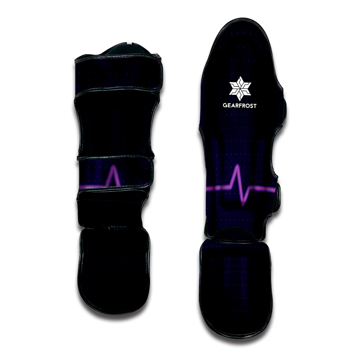Purple Heartbeat Print Muay Thai Shin Guard