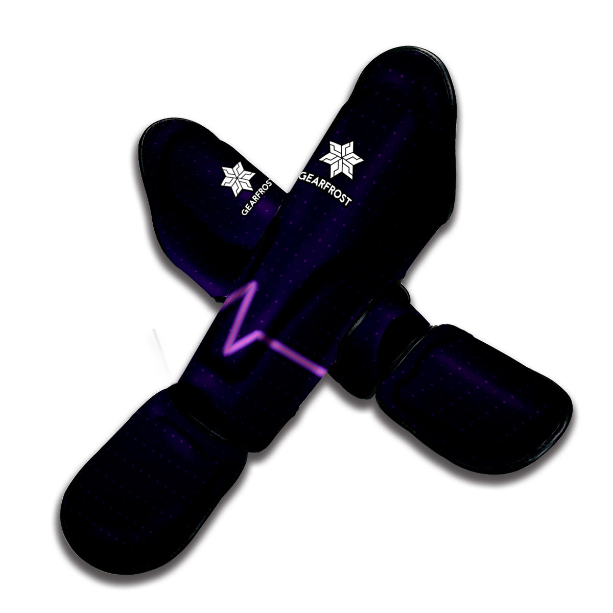 Purple Heartbeat Print Muay Thai Shin Guard