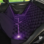 Purple Heartbeat Print Pet Car Back Seat Cover