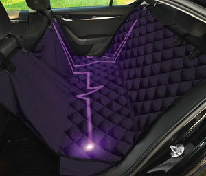 Purple Heartbeat Print Pet Car Back Seat Cover