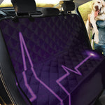 Purple Heartbeat Print Pet Car Back Seat Cover