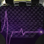 Purple Heartbeat Print Pet Car Back Seat Cover