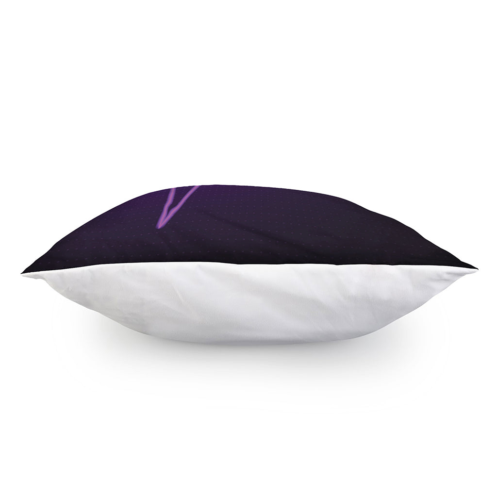 Purple Heartbeat Print Pillow Cover