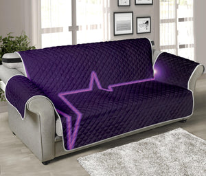 Purple Heartbeat Print Sofa Protector