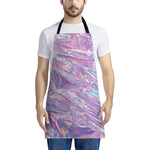 Purple Holographic Print Apron