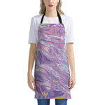 Purple Holographic Print Apron