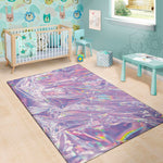Purple Holographic Print Area Rug