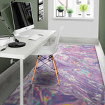 Purple Holographic Print Area Rug