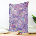 Purple Holographic Print Blanket