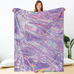 Purple Holographic Print Blanket