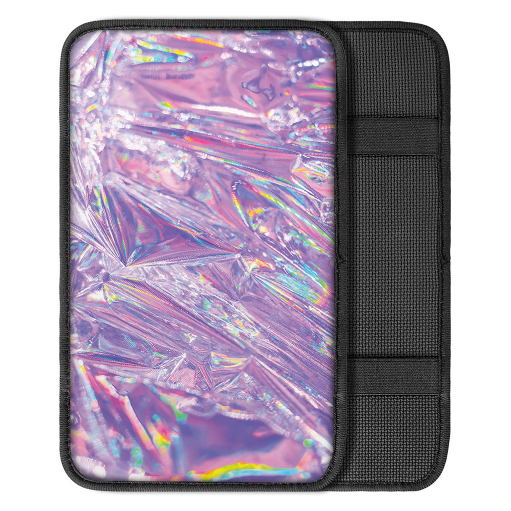 Purple Holographic Print Car Center Console Cover