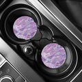 Purple Holographic Print Car Coasters