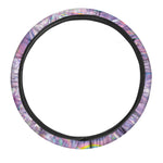 Purple Holographic Print Car Steering Wheel Cover