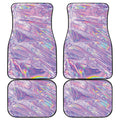 Purple Holographic Print Front and Back Car Floor Mats