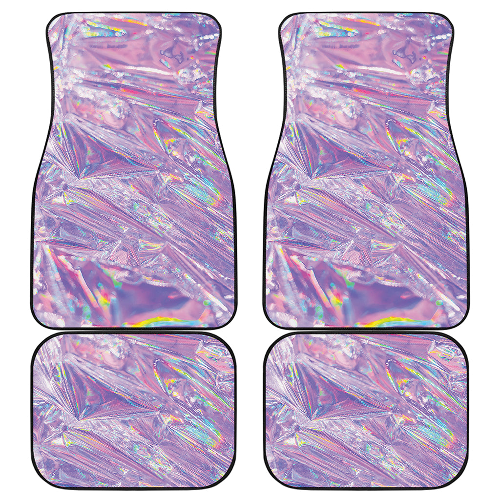 Purple Holographic Print Front and Back Car Floor Mats
