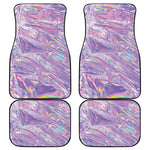 Purple Holographic Print Front and Back Car Floor Mats