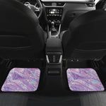 Purple Holographic Print Front and Back Car Floor Mats