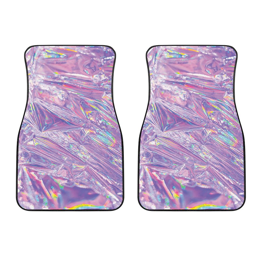 Purple Holographic Print Front Car Floor Mats