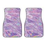 Purple Holographic Print Front Car Floor Mats