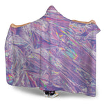 Purple Holographic Print Hooded Blanket