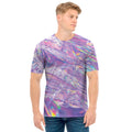 Purple Holographic Print Men's T-Shirt
