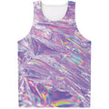 Purple Holographic Print Men's Tank Top