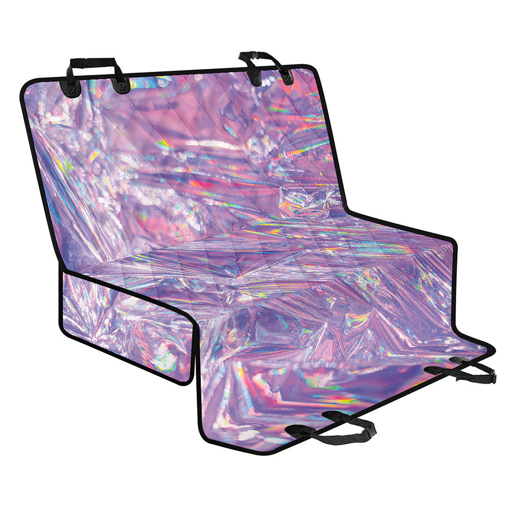 Purple Holographic Print Pet Car Back Seat Cover