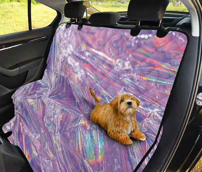 Purple Holographic Print Pet Car Back Seat Cover