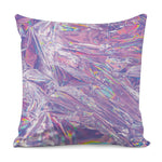 Purple Holographic Print Pillow Cover