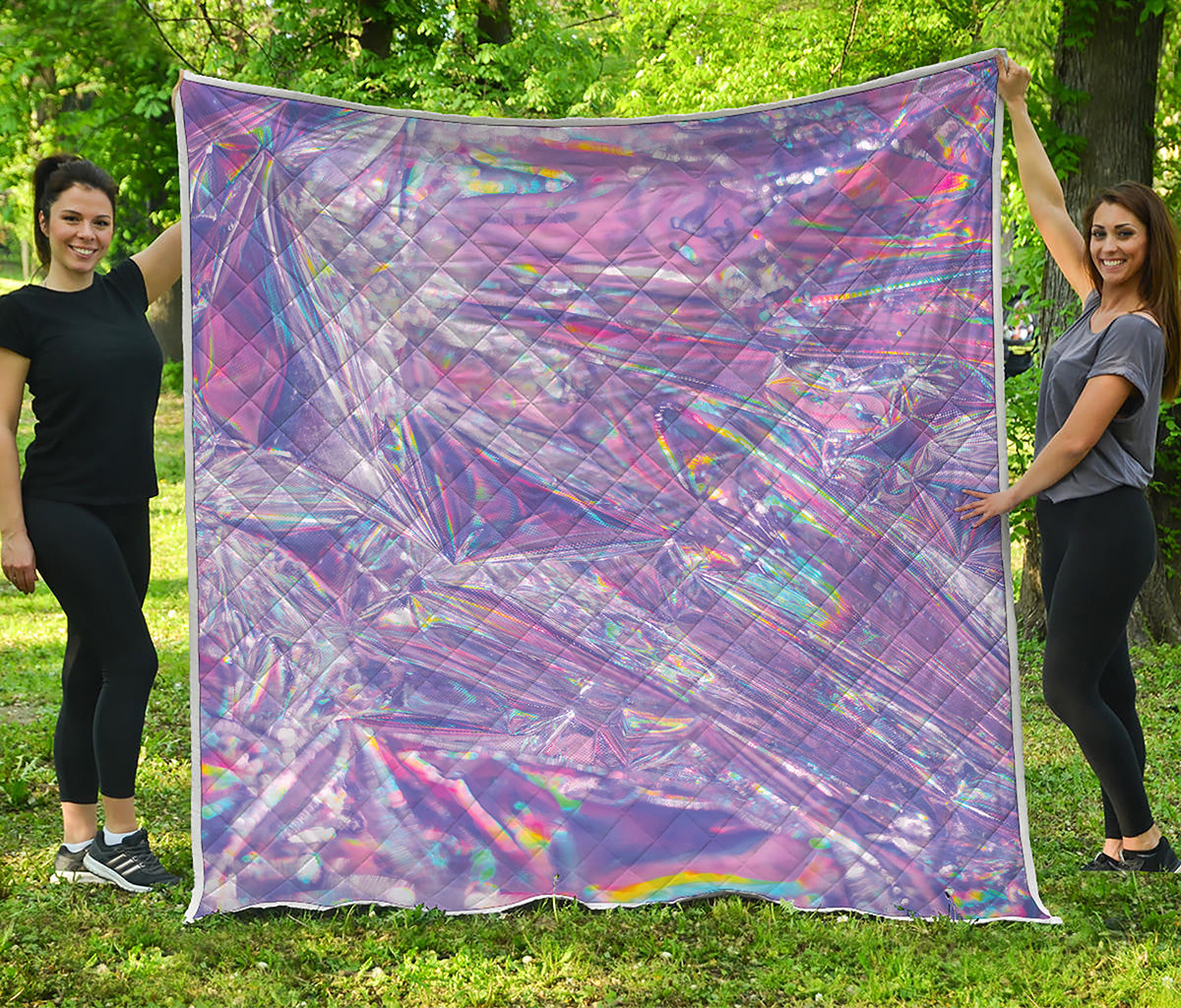 Purple Holographic Print Quilt