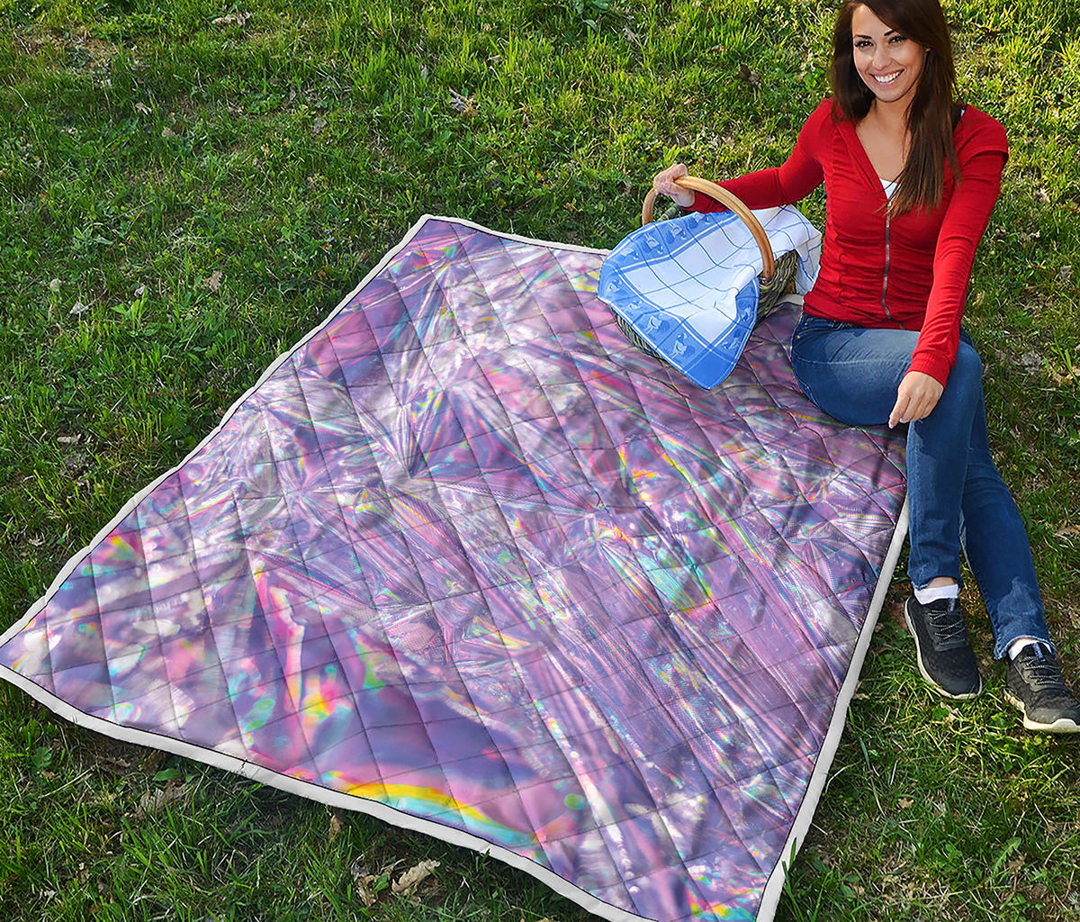 Purple Holographic Print Quilt