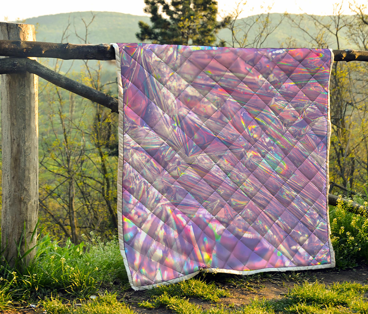 Purple Holographic Print Quilt
