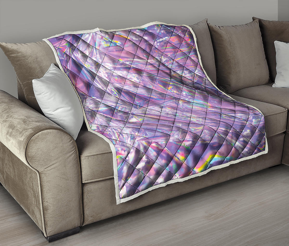 Purple Holographic Print Quilt