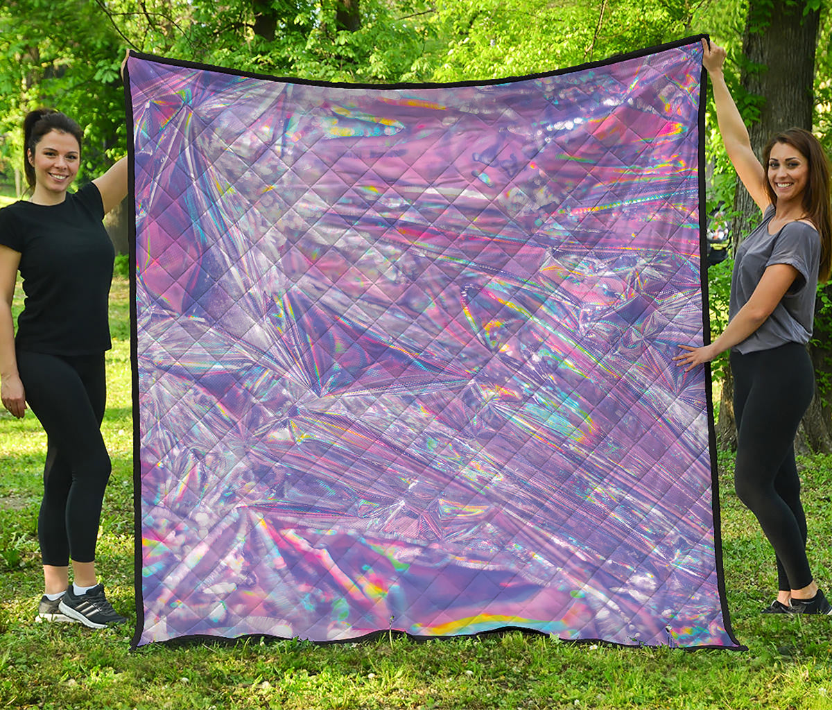 Purple Holographic Print Quilt