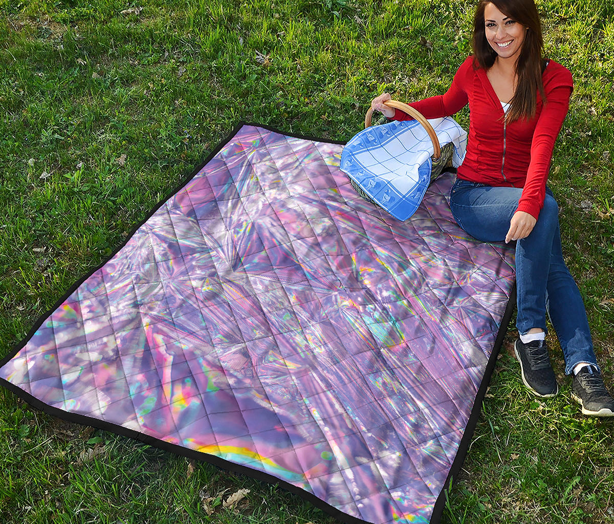Purple Holographic Print Quilt