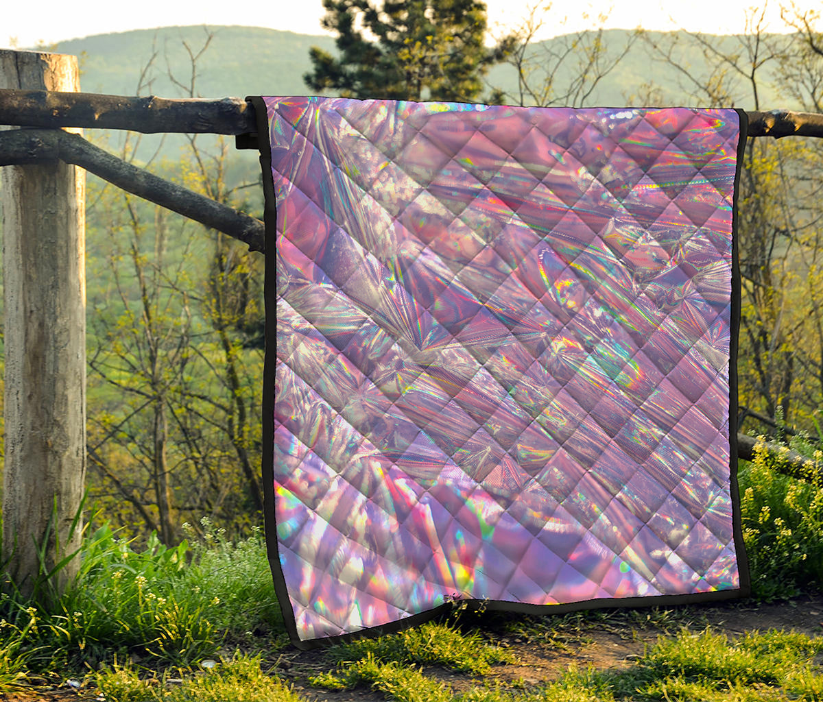 Purple Holographic Print Quilt