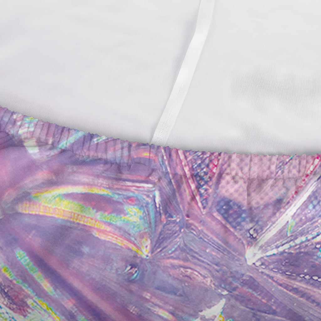 Purple Holographic Print Sofa Cover
