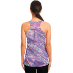 Purple Holographic Print Women's Racerback Tank Top