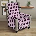 Purple Holy Bible Pattern Print Armchair Protector