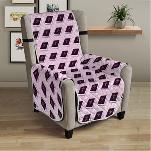 Purple Holy Bible Pattern Print Armchair Protector