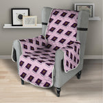 Purple Holy Bible Pattern Print Armchair Protector