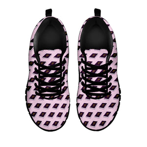 Purple Holy Bible Pattern Print Black Sneakers