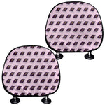 Purple Holy Bible Pattern Print Car Headrest Covers