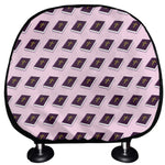 Purple Holy Bible Pattern Print Car Headrest Covers