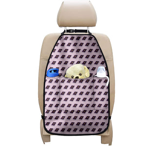 Purple Holy Bible Pattern Print Car Seat Organizers