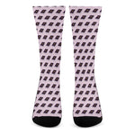 Purple Holy Bible Pattern Print Crew Socks