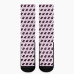 Purple Holy Bible Pattern Print Crew Socks