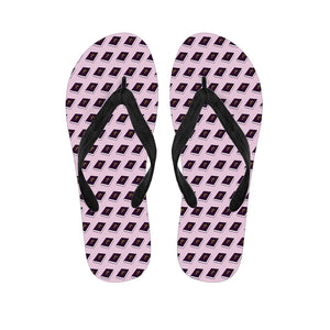 Purple Holy Bible Pattern Print Flip Flops