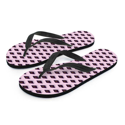 Purple Holy Bible Pattern Print Flip Flops